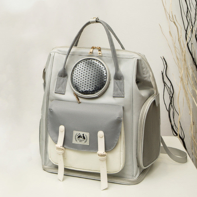 Large Capacity Breathable Pet Backpack Portable Carrier Travel Bag