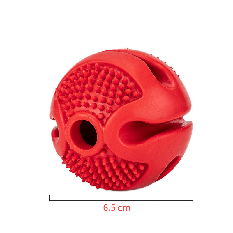 Elastic Solid Food Dispensing Pet Ball For Interactive Training Toy