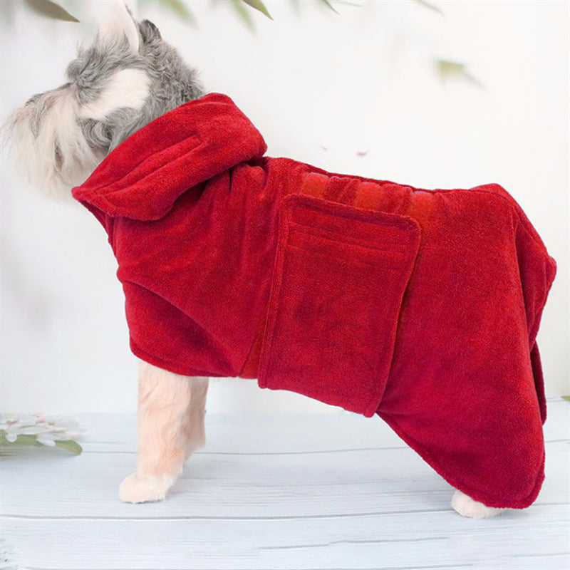 Waist Wrapped Microfiber Pet Bath Drying Clothes For Quick Absorption