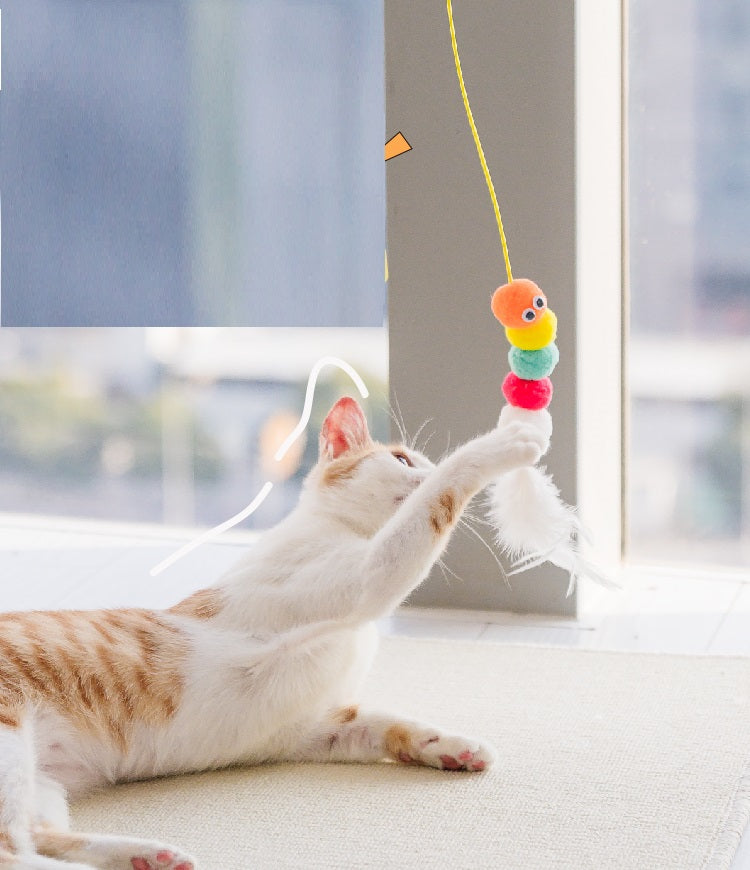 Interactive Telescopic Hanging Mouse Rope Pet Toy For Play And Activity