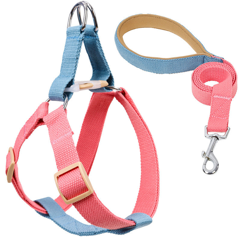 Vest Style Pet Drawstring Leash Walking Harness Lead