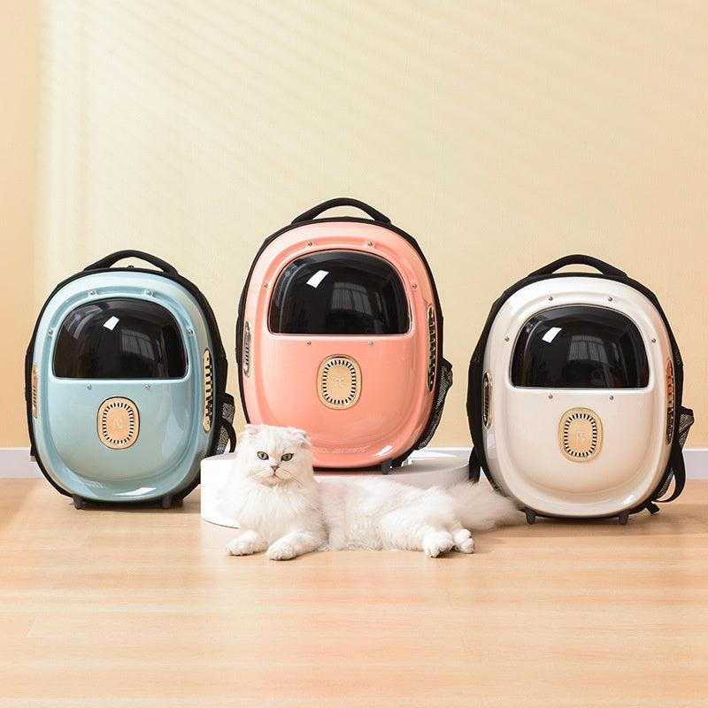 Portable Pet Backpack Astronaut Bag With Heating Ventilation System