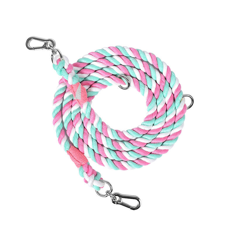 Multifunctional Braided Double Ended Pet Leash Control Lead