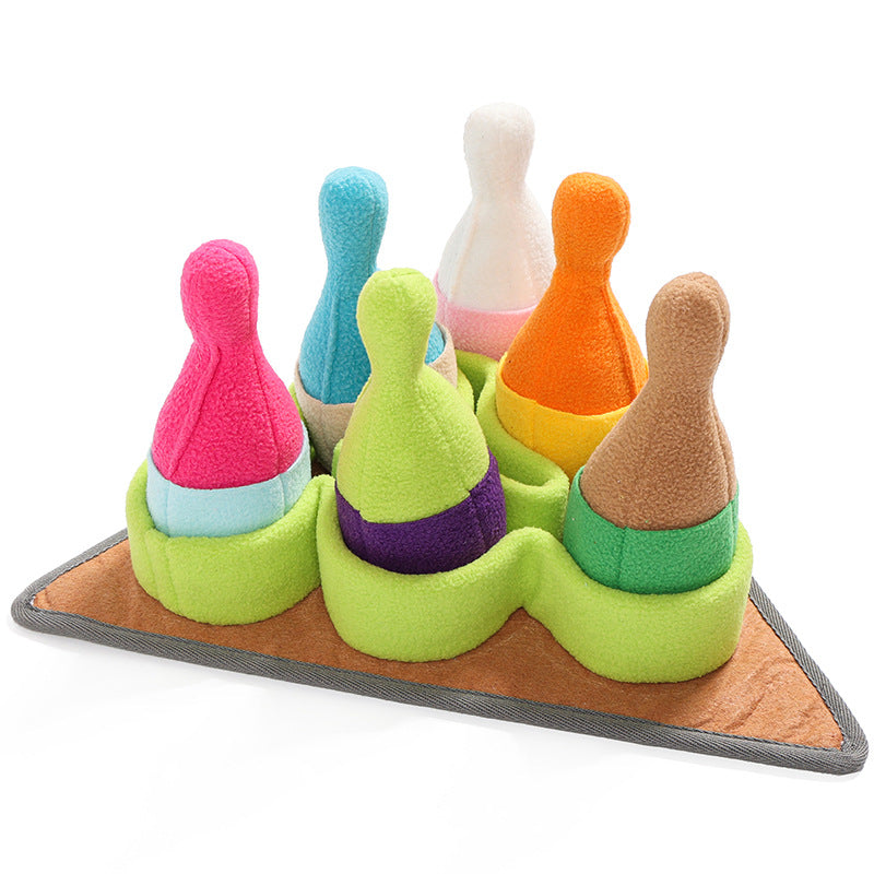 Interactive Pet Puzzle Food Dispensing Sports Training Bowling Toy