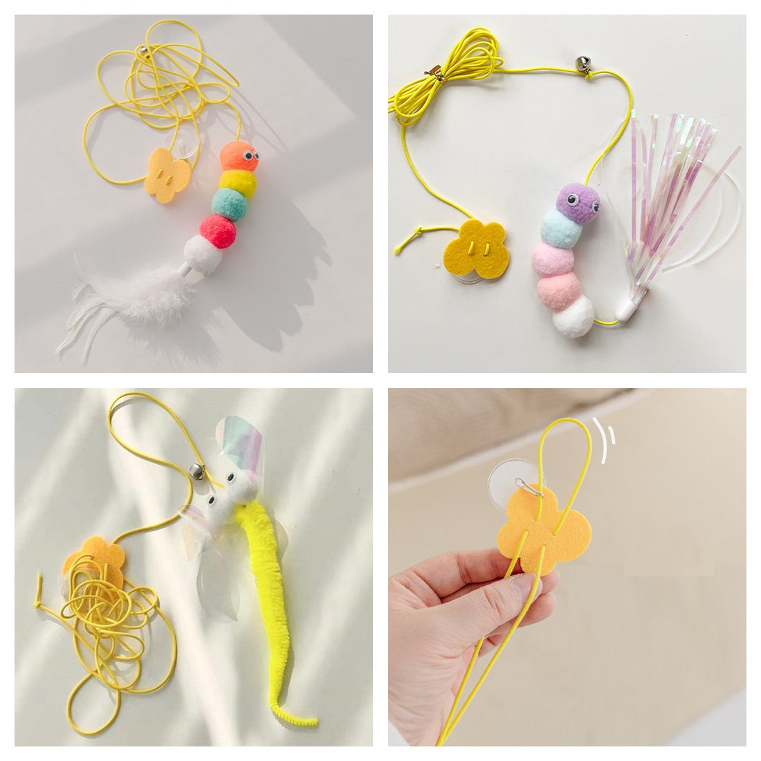Interactive Telescopic Hanging Mouse Rope Pet Toy For Play And Activity