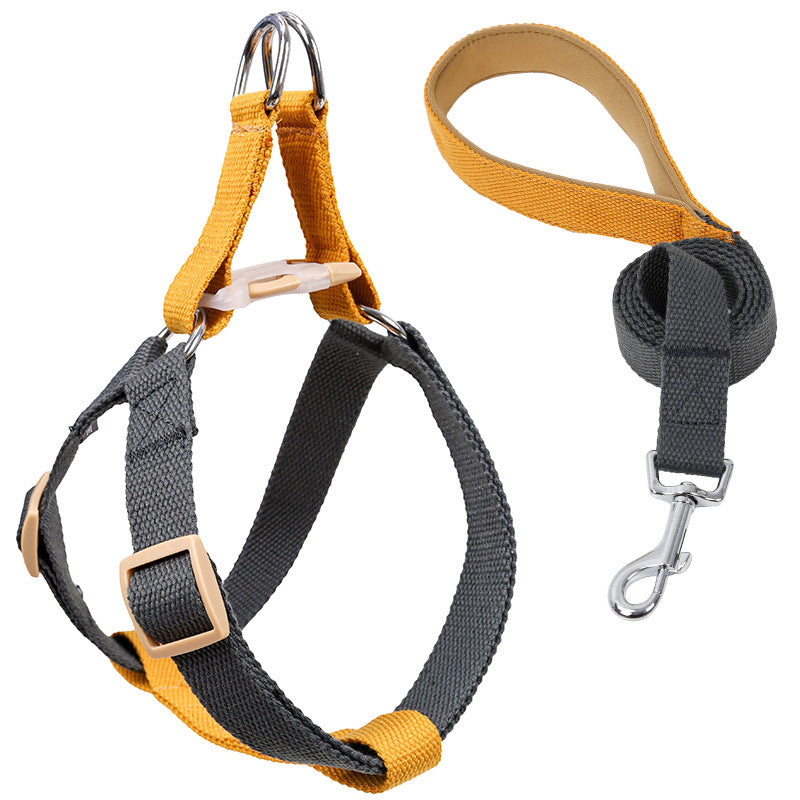 Vest Style Pet Drawstring Leash Walking Harness Lead