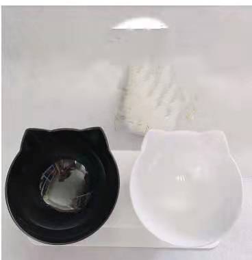Non Slip Double Bowl Raised Stand Pet Feeder Transparent Food And Water Station