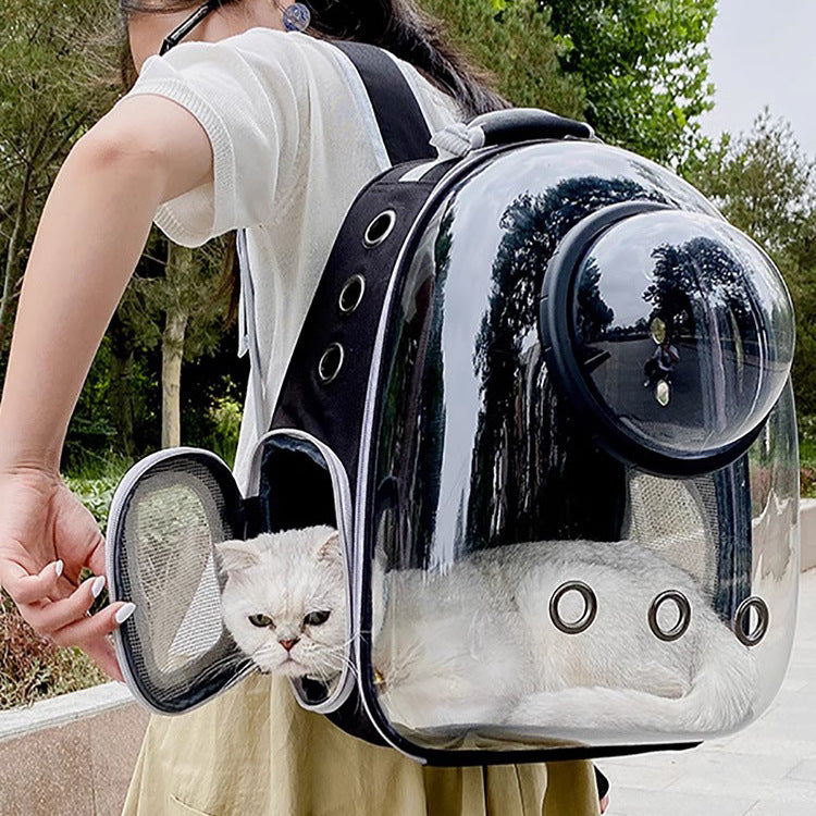 Transparent Pet Backpack Carrier Breathable Skylight Large Capacity Bag