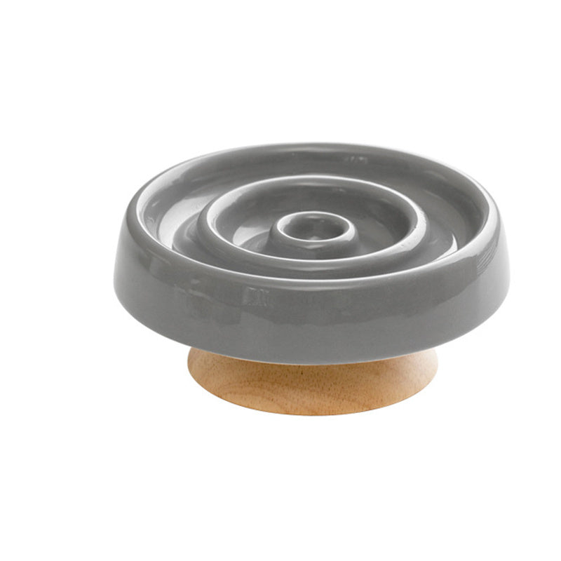 Ceramic Slow Feeder Anti Gulping Puzzle Food Bowl For Pets