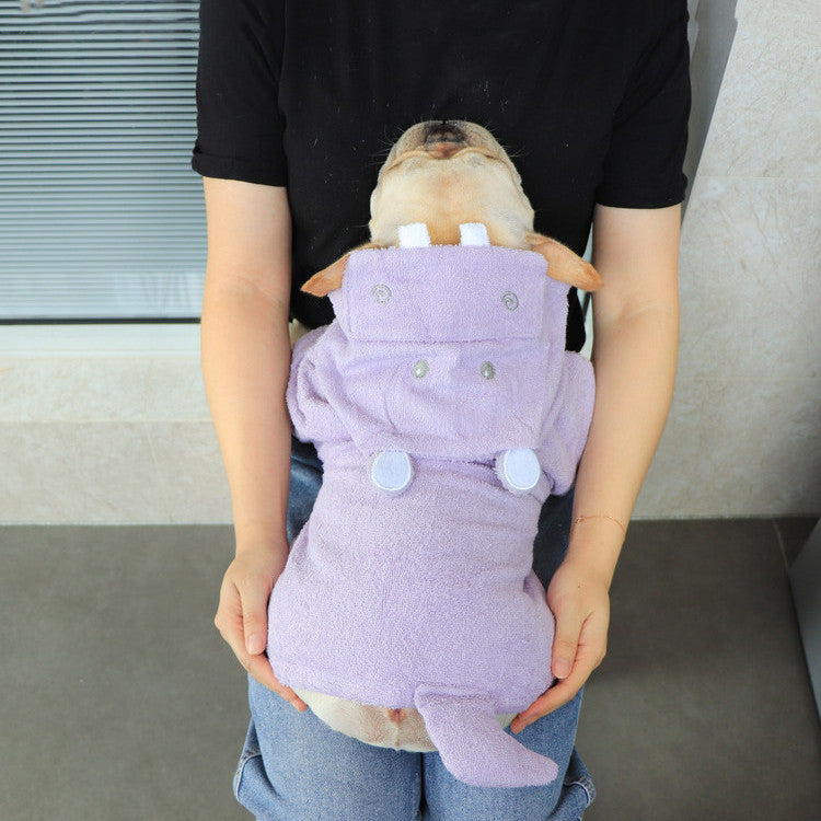 Quick Drying Absorbent Pet Bathrobe Bath Towel For Pet Care