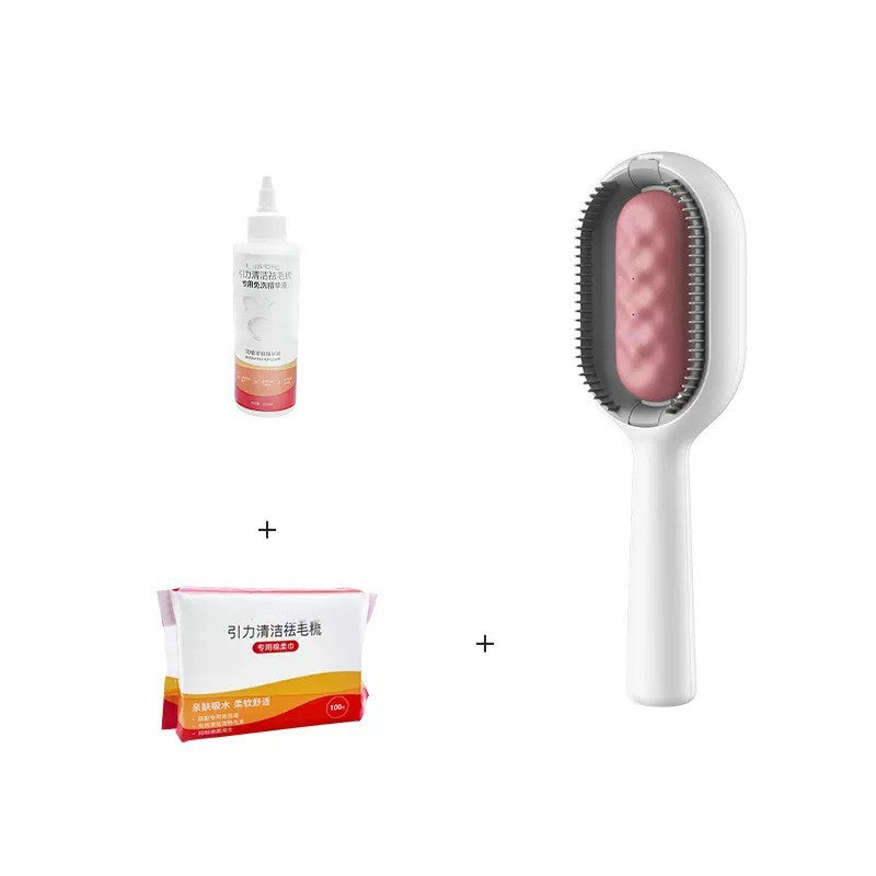 Pet Dematting Grooming Brush Floating Hair Removal Comb With Cleaning Tank