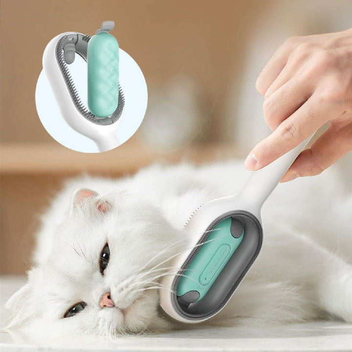 Pet Dematting Grooming Brush Floating Hair Removal Comb With Cleaning Tank