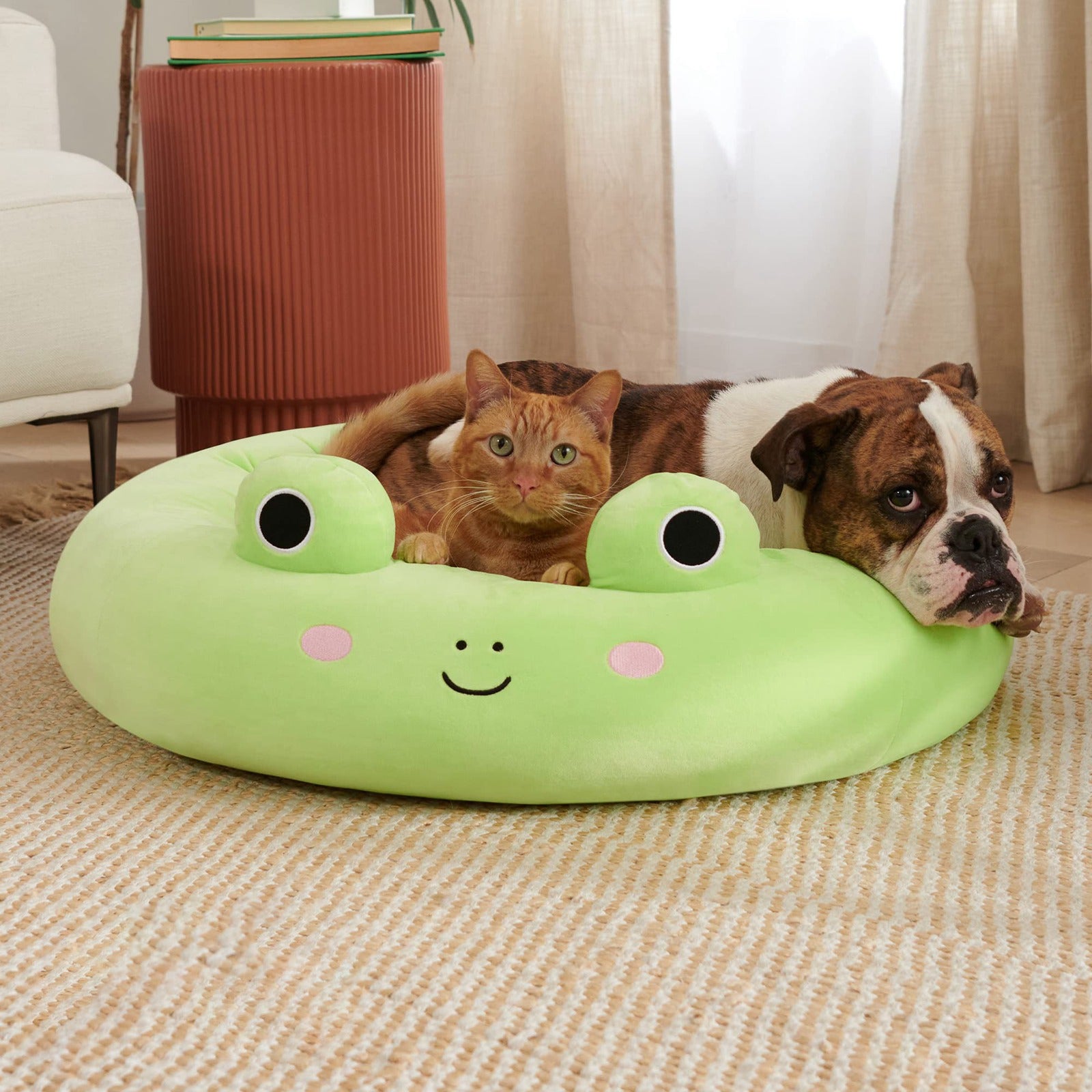 Super Soft Plush Pet Bed Animal And Fruit Design For Comfort